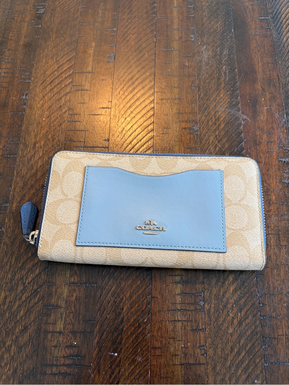 Coach Color Block Logo Wallet